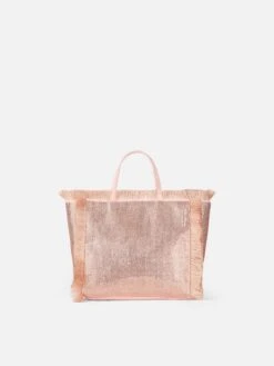 MC2 Saint Barth Mini Vanity Fringed Bag With Rose Gold Rhinestones -MC2 Saint Barth Shop UID VAMI01000308F ACCESSORY BAG PINK 20240524173500 3