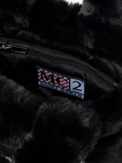 MC2 Saint Barth Mini Vanity Black Furry Soft Handbag -MC2 Saint Barth Shop UID VAMI01200375G ACCESSORY BAG BLACK MOUNTAIN STYLE 20241023113502 05