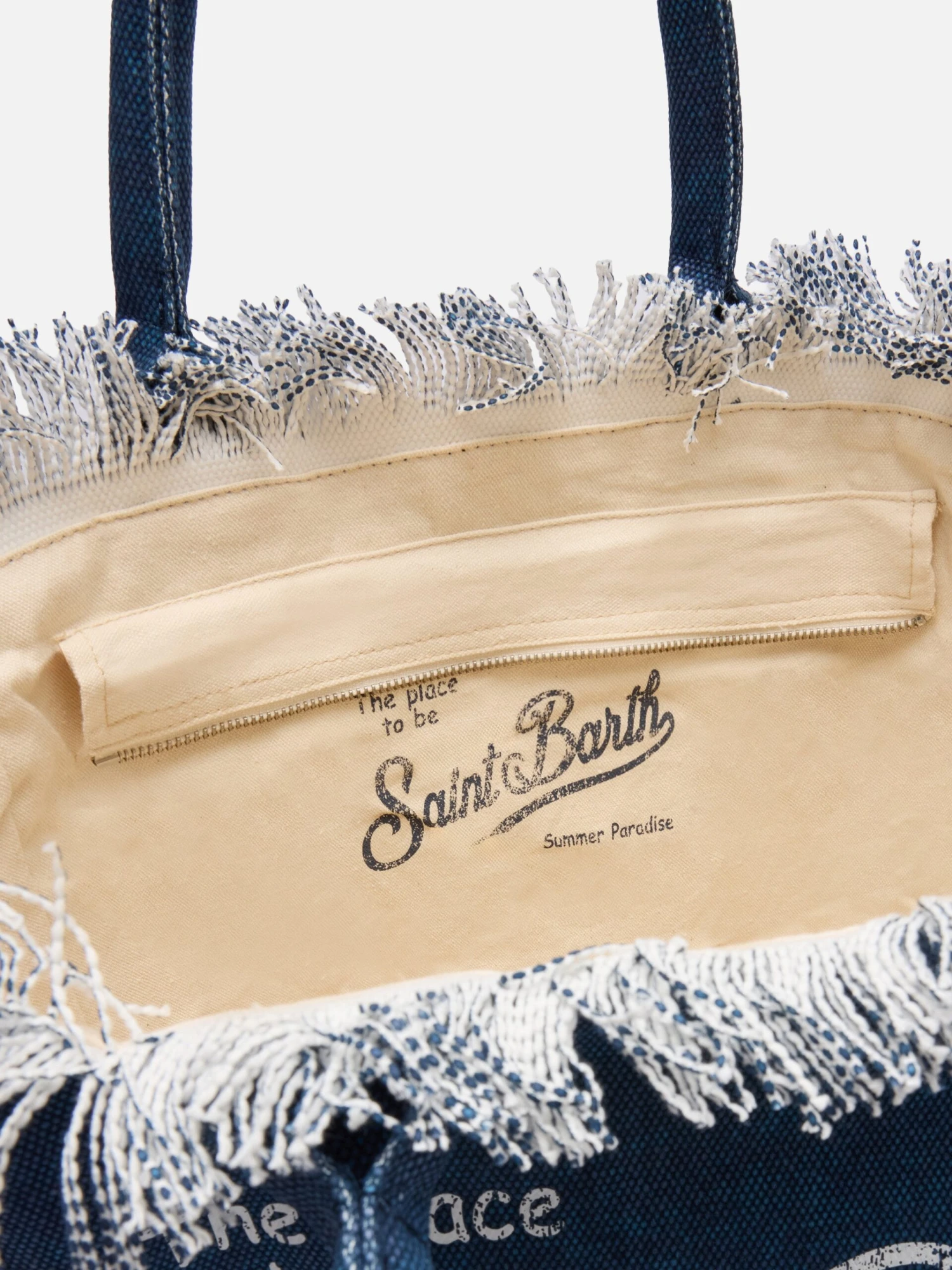 MC2 Saint Barth Indigo Cotton Canvas Vanity Tote Bag 7 MC2 Saint Barth Indigo Cotton Canvas Vanity Tote Bag - Image 5