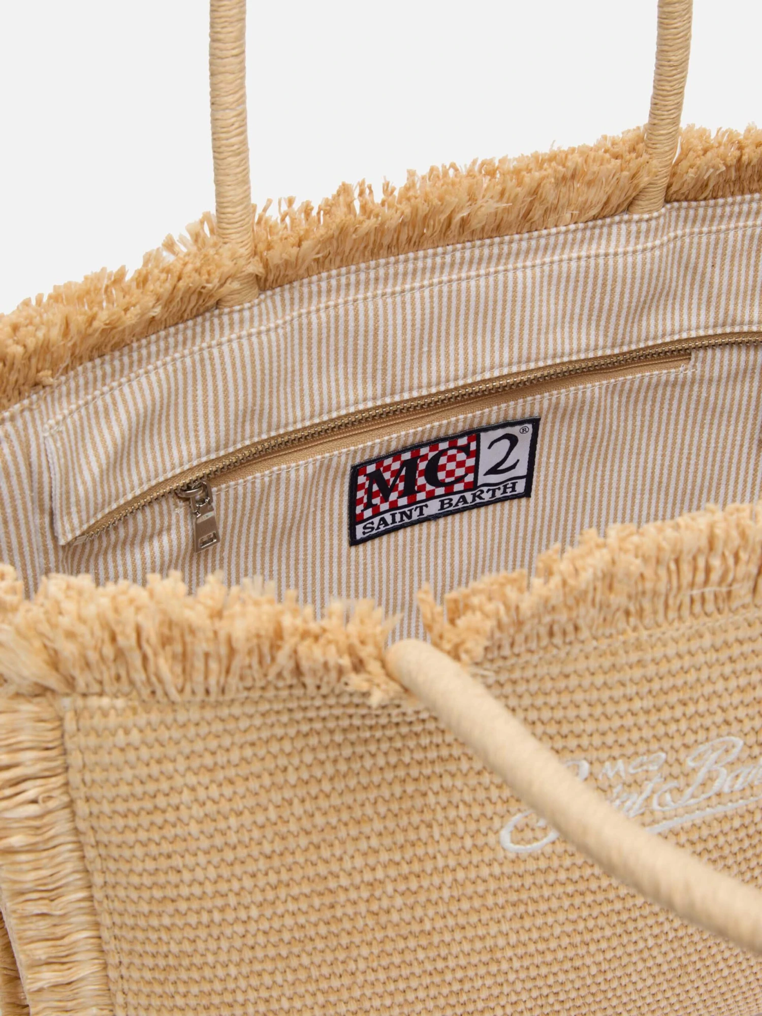 MC2 Saint Barth Beige Straw Effect Vanity Tote Bag 8 MC2 Saint Barth Beige Straw Effect Vanity Tote Bag - Image 6
