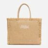 MC2 Saint Barth Beige Straw Effect Vanity Tote Bag