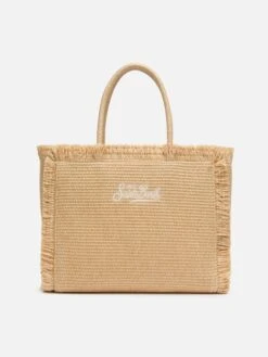 MC2 Saint Barth Beige Straw Effect Vanity Tote Bag