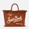 MC2 Saint Barth Vanity Brown Linen Shoulder Bag