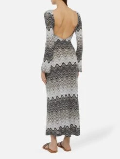 MC2 Saint Barth Venere Raschel Knit Maxi Dress -MC2 Saint Barth Shop UID VEE000102399H WOMAN DRESS BLACK 0 0 20250324143501 3