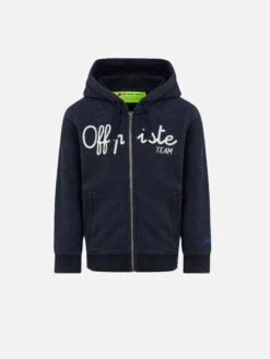 Boy Blue Navy Sweatshirt Off Piste Team Embroidery