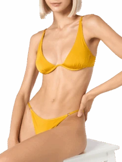 MC2 Saint Barth Woman Ochre Yellow Underwired Triangle Bikini Winona Jodene -MC2 Saint Barth Shop UID WINO001FLIV WOMAN TOP YELLOW 3