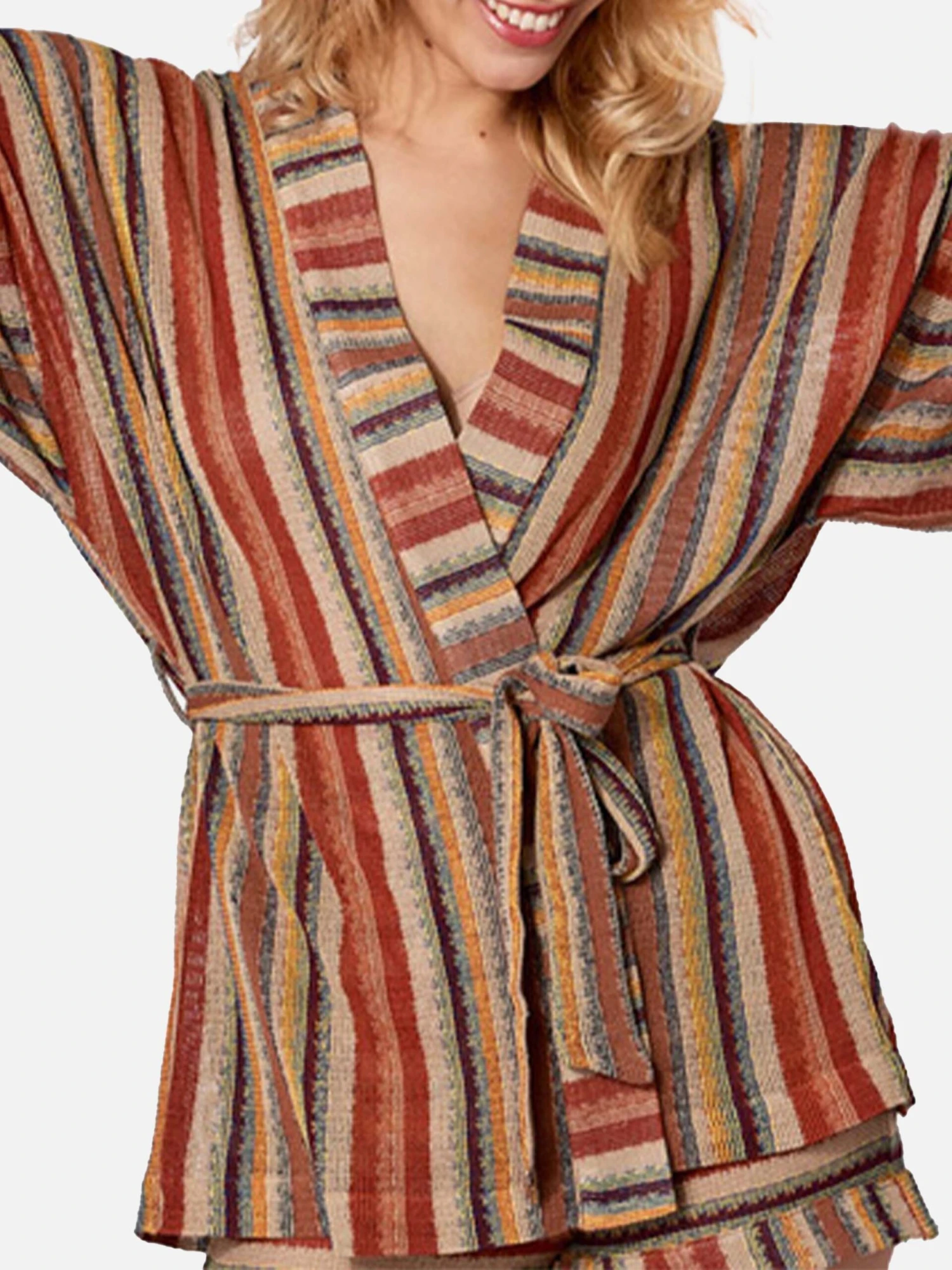 Navajo Style Knitted Kimono 3 Navajo Style Knitted Kimono