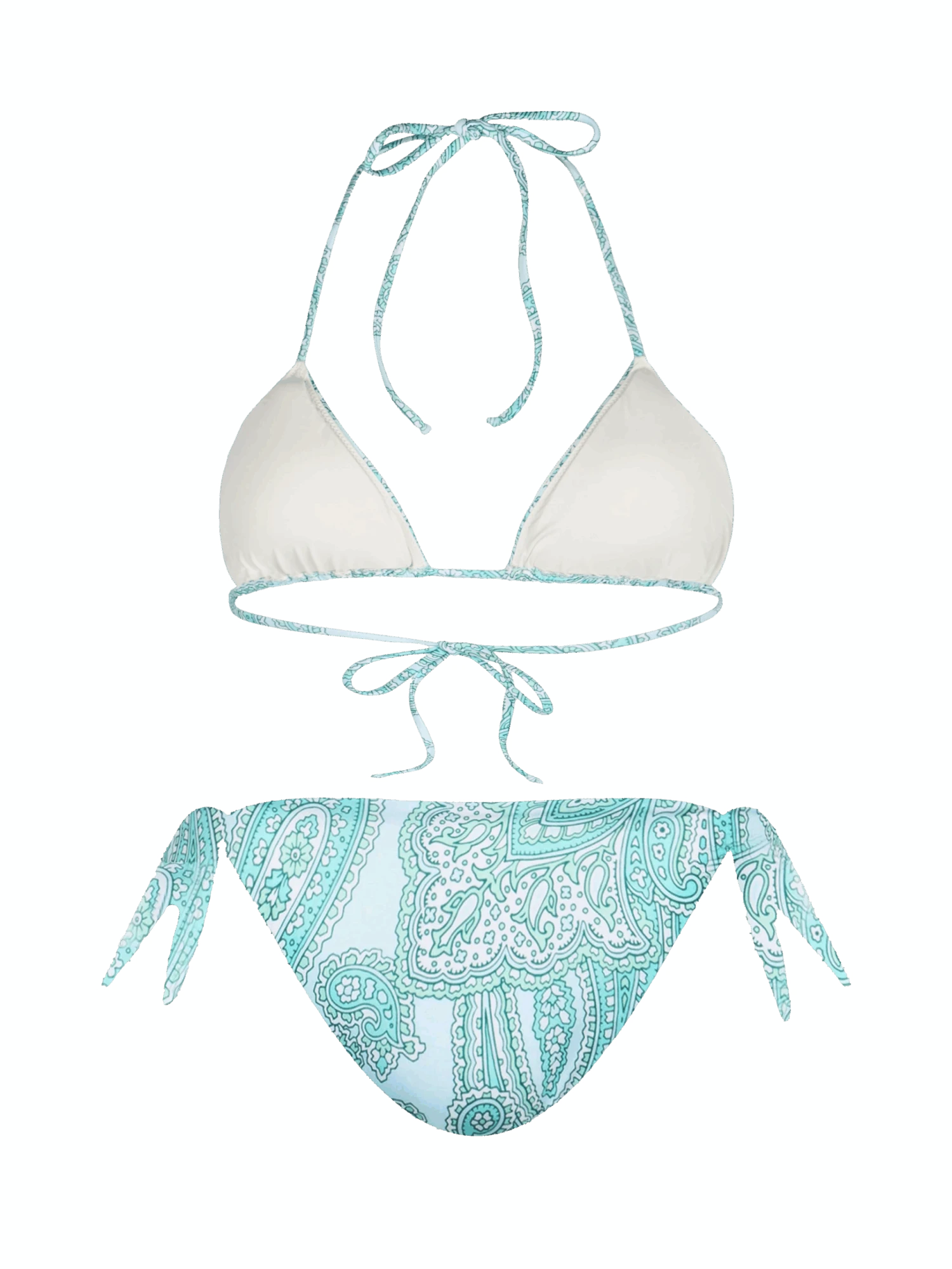 MC2 Saint Barth Woman Water Green Paisley Triangle Bikini Leah Yali 4 MC2 Saint Barth Woman Water Green Paisley Triangle Bikini Leah Yali - Image 2