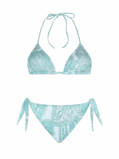 MC2 Saint Barth Woman Water Green Paisley Triangle Bikini Leah Yali