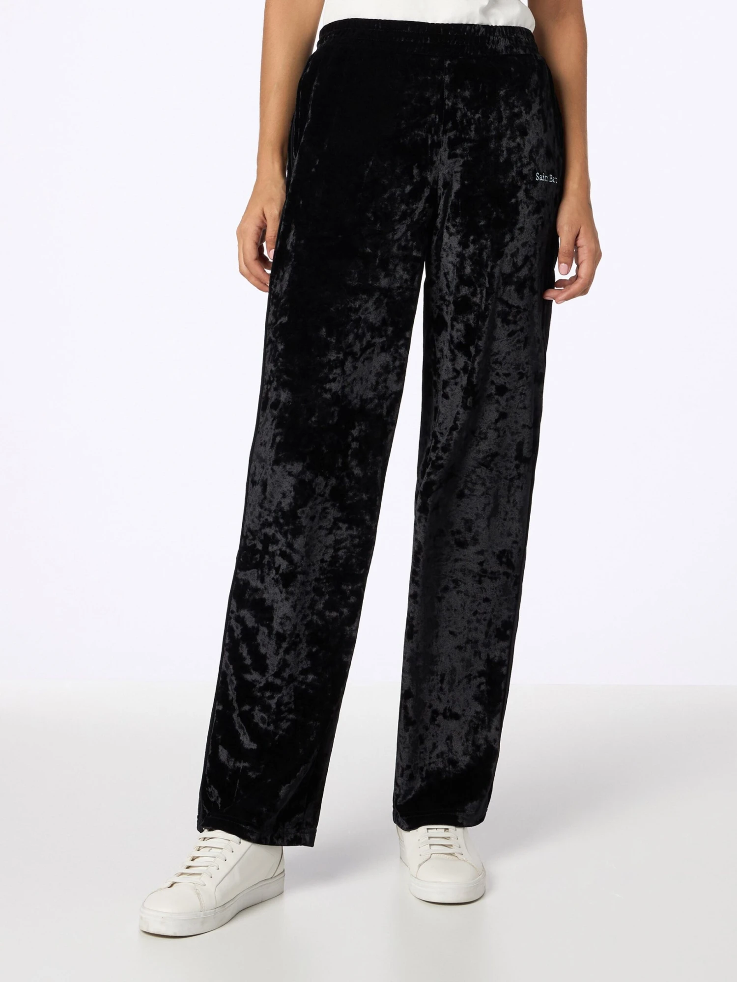 MC2 Saint Barth Woman Black Chenille Jogger Pants Yvonne