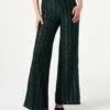 Black And Green Glitter Striped Palazzo Pants -MC2 Saint Barth Shop VERO001GLST05 1 1