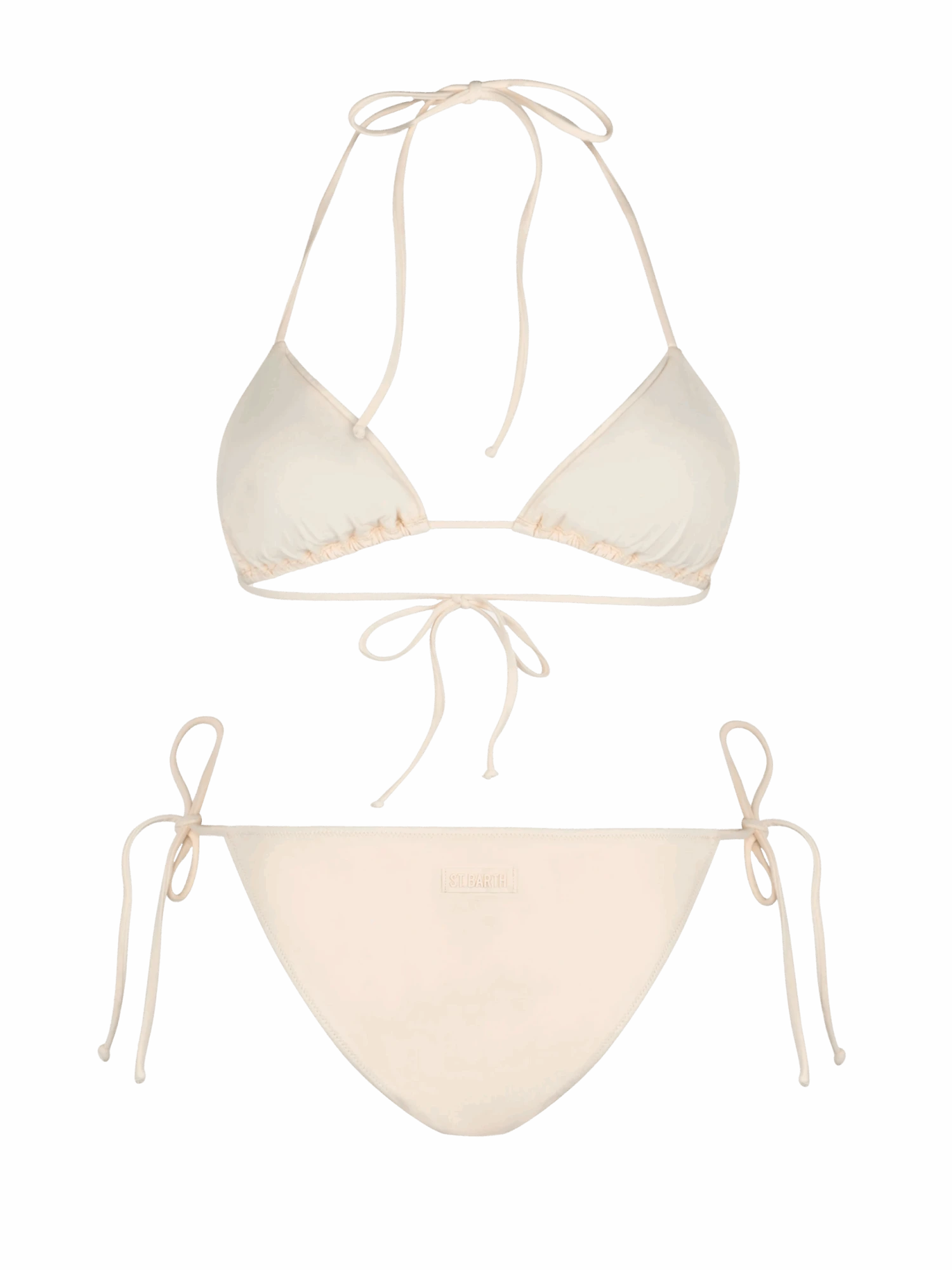 MC2 Saint Barth Woman Triangle Beige Bikini With Rhinestones 5 MC2 Saint Barth Woman Triangle Beige Bikini With Rhinestones - Image 3