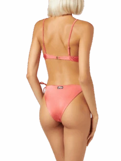 V-wired Bikini With Swim Briefs -MC2 Saint Barth Shop WINO001SHY22 peach underwired bikini woman 2