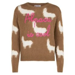 MC2 Saint Barth Woman Brushed Sweater With Alpaca And Alpaca Is Cool Embroidery 9 MC2 Saint Barth Woman Brushed Sweater With Alpaca And Alpaca Is Cool Embroidery -MC2 Saint Barth Shop alpaca sweater woman brushed 1