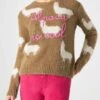 MC2 Saint Barth Woman Brushed Sweater With Alpaca And Alpaca Is Cool Embroidery -MC2 Saint Barth Shop alpaca sweater woman brushed 2