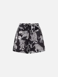 Tiger Print Woman Shorts -MC2 Saint Barth Shop animalier satin shorts woman 3