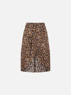 MC2 Saint Barth Woman Midi Skirt Amanda With Leopard Print -MC2 Saint Barth Shop animalier skirt woman beach 1