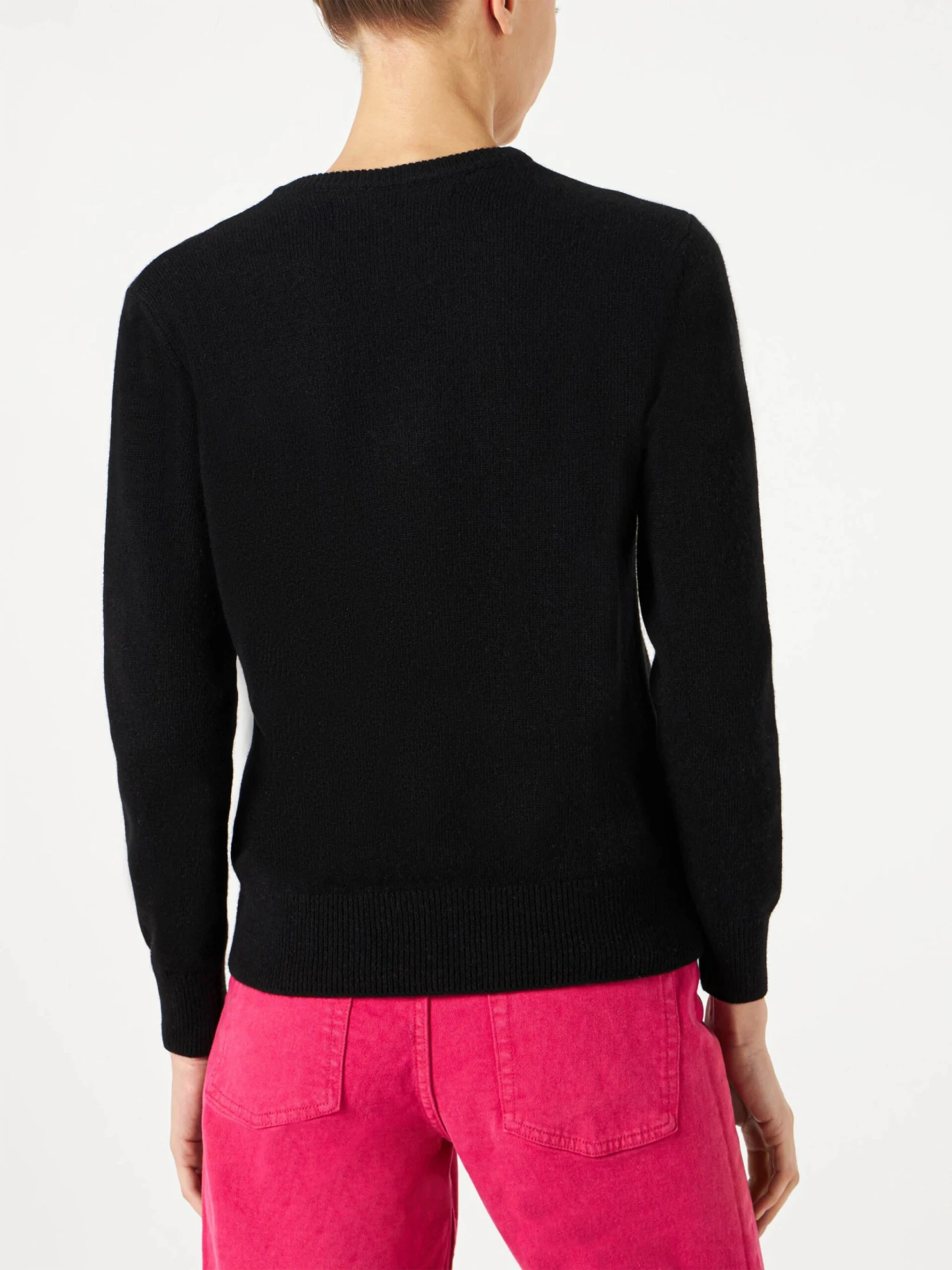 Woman Black Sweater Aprés Ski Degrade Writing 5 Woman Black Sweater Aprés Ski Degrade Writing - Image 3