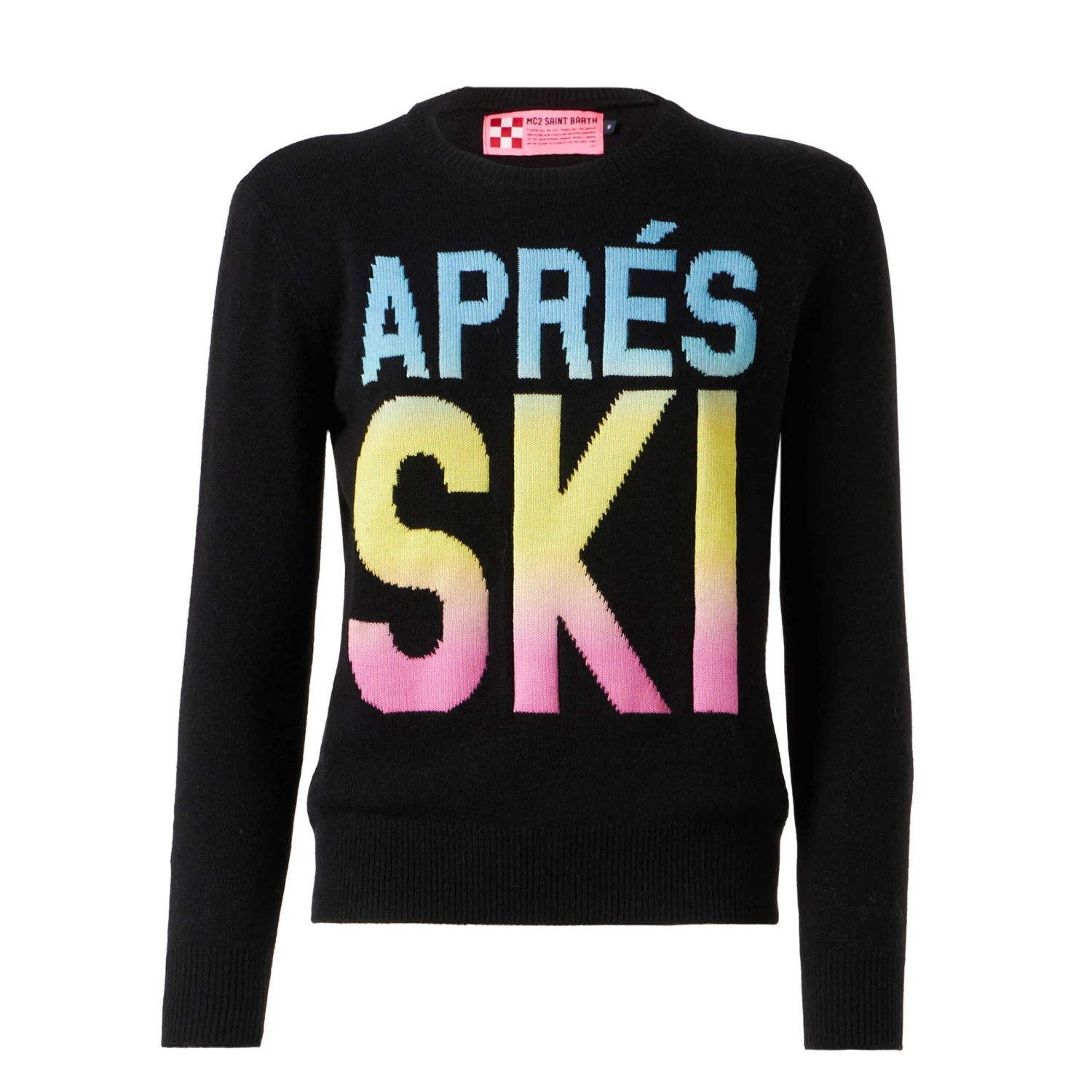 Woman Black Sweater Aprés Ski Degrade Writing 6 Woman Black Sweater Aprés Ski Degrade Writing - Image 4