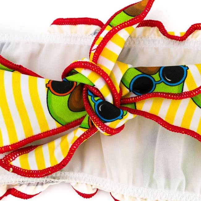 Girl Bandeau Bikini With Avocado Print 5 Girl Bandeau Bikini With Avocado Print - Image 4