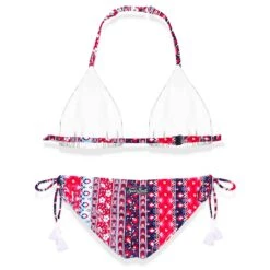 Red And Blue Gipsy Print Girl's Bikini 7 Red And Blue Gipsy Print Girl's Bikini -MC2 Saint Barth Shop back butt