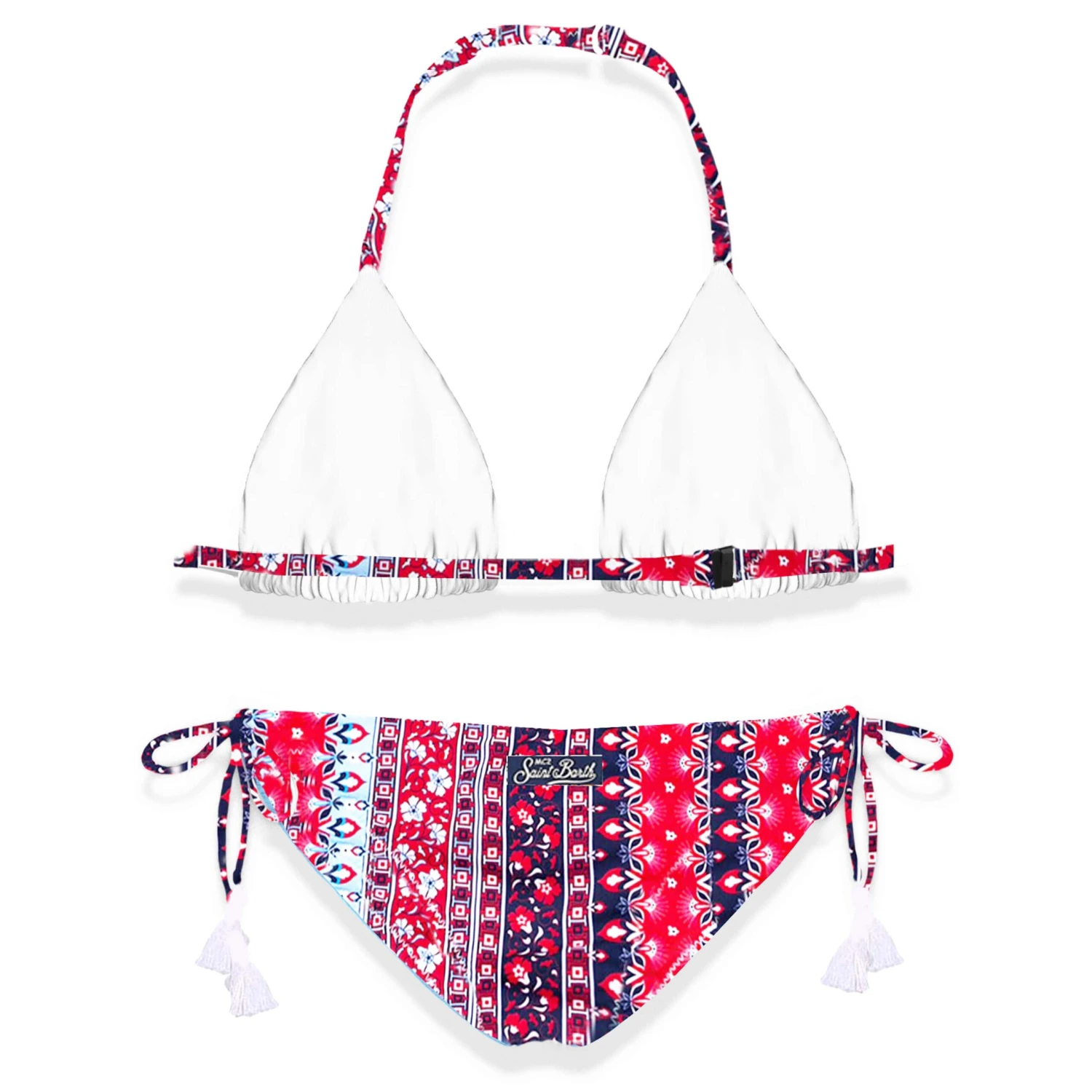 Red And Blue Gipsy Print Girl's Bikini 5 Red And Blue Gipsy Print Girl's Bikini - Image 3