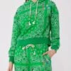 MC2 Saint Barth Cotton Hoodie With Bandanna Print -MC2 Saint Barth Shop bandana green tutacopia