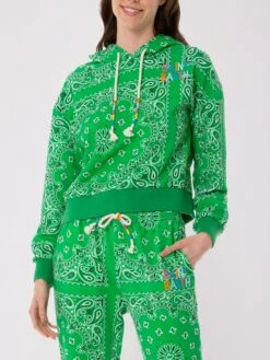 MC2 Saint Barth Cotton Hoodie With Bandanna Print