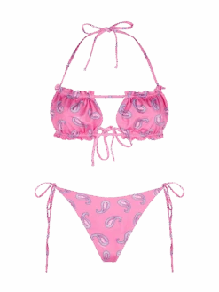MC2 Saint Barth Woman Bandeau Bikini With Paisley Print