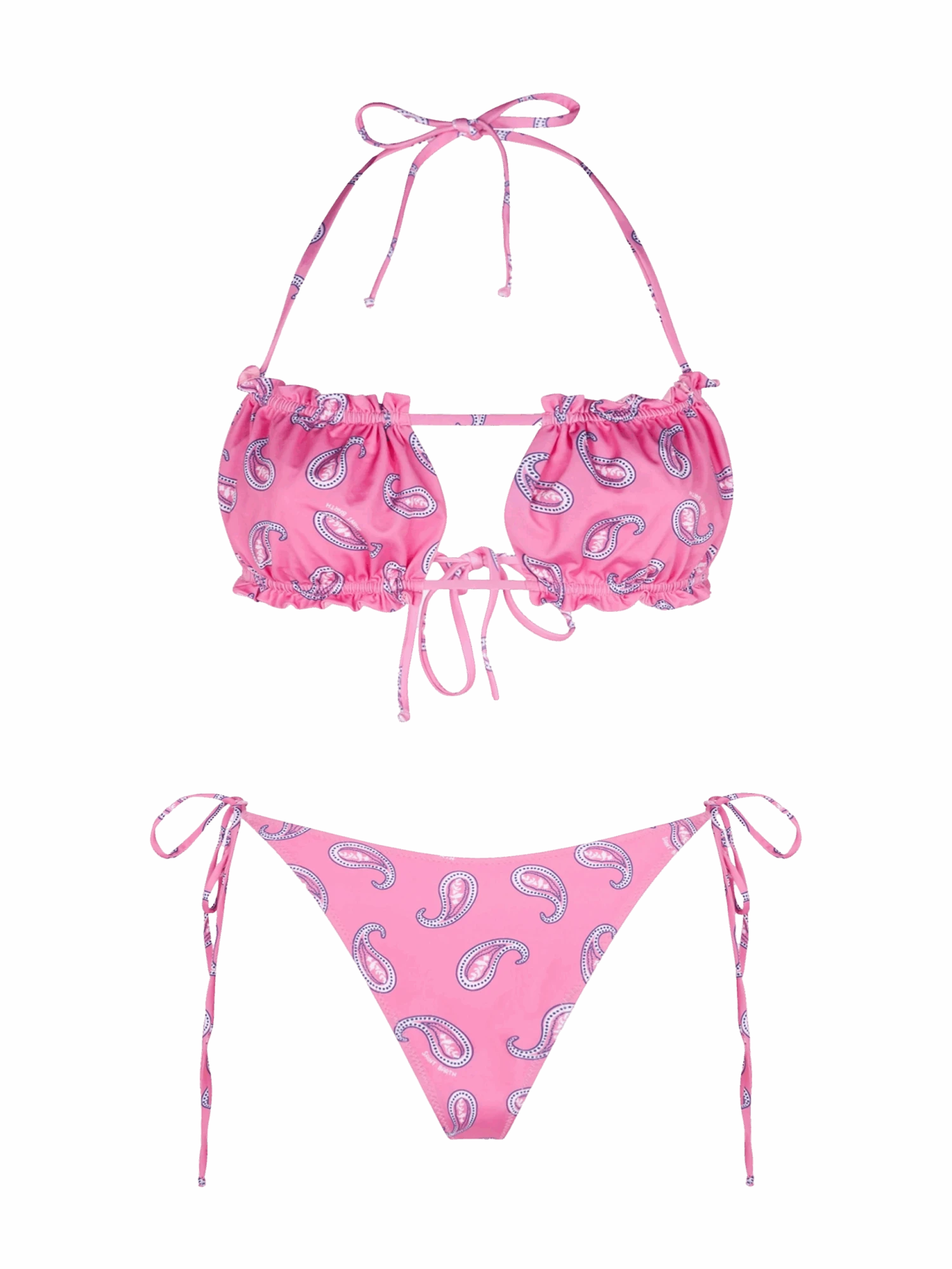 MC2 Saint Barth Woman Bandeau Bikini With Paisley Print 3 MC2 Saint Barth Woman Bandeau Bikini With Paisley Print