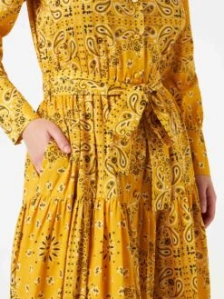 MC2 Saint Barth Woman Ochre Bandanna Long Dress Jensen 8 MC2 Saint Barth Woman Ochre Bandanna Long Dress Jensen -MC2 Saint Barth Shop bandanna cotton long dress 3