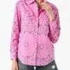 MC2 Saint Barth Woman Pink Shirt With Bandanna Print -MC2 Saint Barth Shop bandanna cotton shirt woman 1