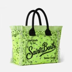 MC2 Saint Barth Vanity Fluo Yellow Shoulder Bag With Bandanna Print -MC2 Saint Barth Shop bandanna fluo yellow vanity bag 3