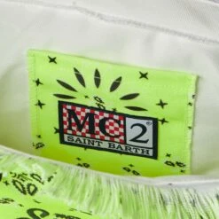 MC2 Saint Barth Vanity Fluo Yellow Shoulder Bag With Bandanna Print -MC2 Saint Barth Shop bandanna fluo yellow vanity bag 4