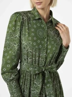 MC2 Saint Barth Woman Green Bandanna Long Dress Jensen 8 MC2 Saint Barth Woman Green Bandanna Long Dress Jensen -MC2 Saint Barth Shop bandanna long dress cotton 3