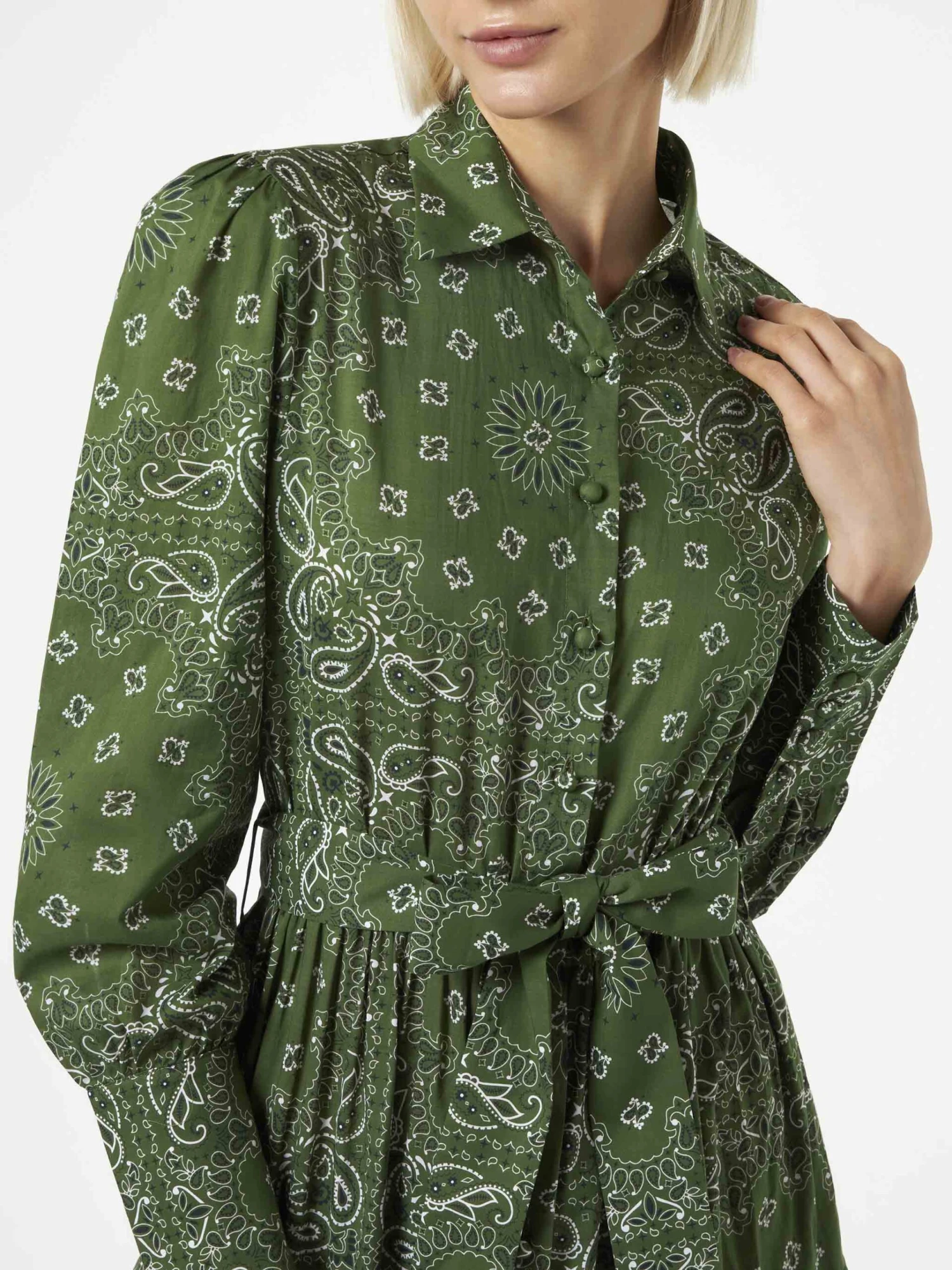 MC2 Saint Barth Woman Green Bandanna Long Dress Jensen 5 MC2 Saint Barth Woman Green Bandanna Long Dress Jensen - Image 3