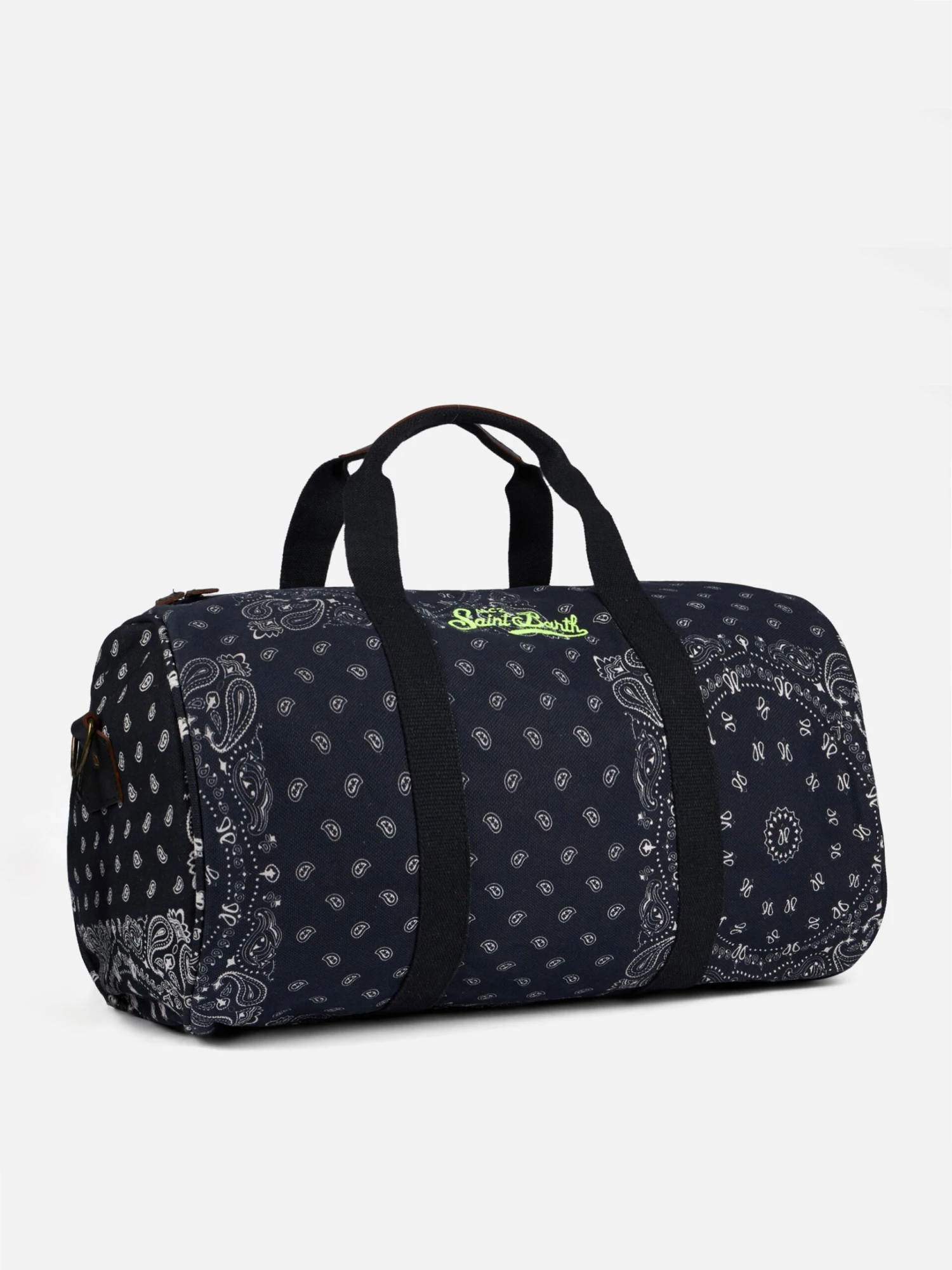 MC2 Saint Barth Travel Duffel Bag With Black Bandanna Print 5 MC2 Saint Barth Travel Duffel Bag With Black Bandanna Print - Image 3