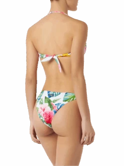 MC2 Saint Barth Woman Bandeau Bikini With Tropical Print -MC2 Saint Barth Shop bandeau bikini tropical print 2