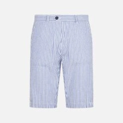 Blue Striped Bermuda Shorts -MC2 Saint Barth Shop bermuda cotton man striped 1