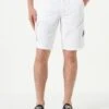 White Cargo Bermuda With Pockets -MC2 Saint Barth Shop bermuda white cotton cargo 1