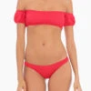 Off-Shoulder Red Bikini -MC2 Saint Barth Shop bikini red solid color
