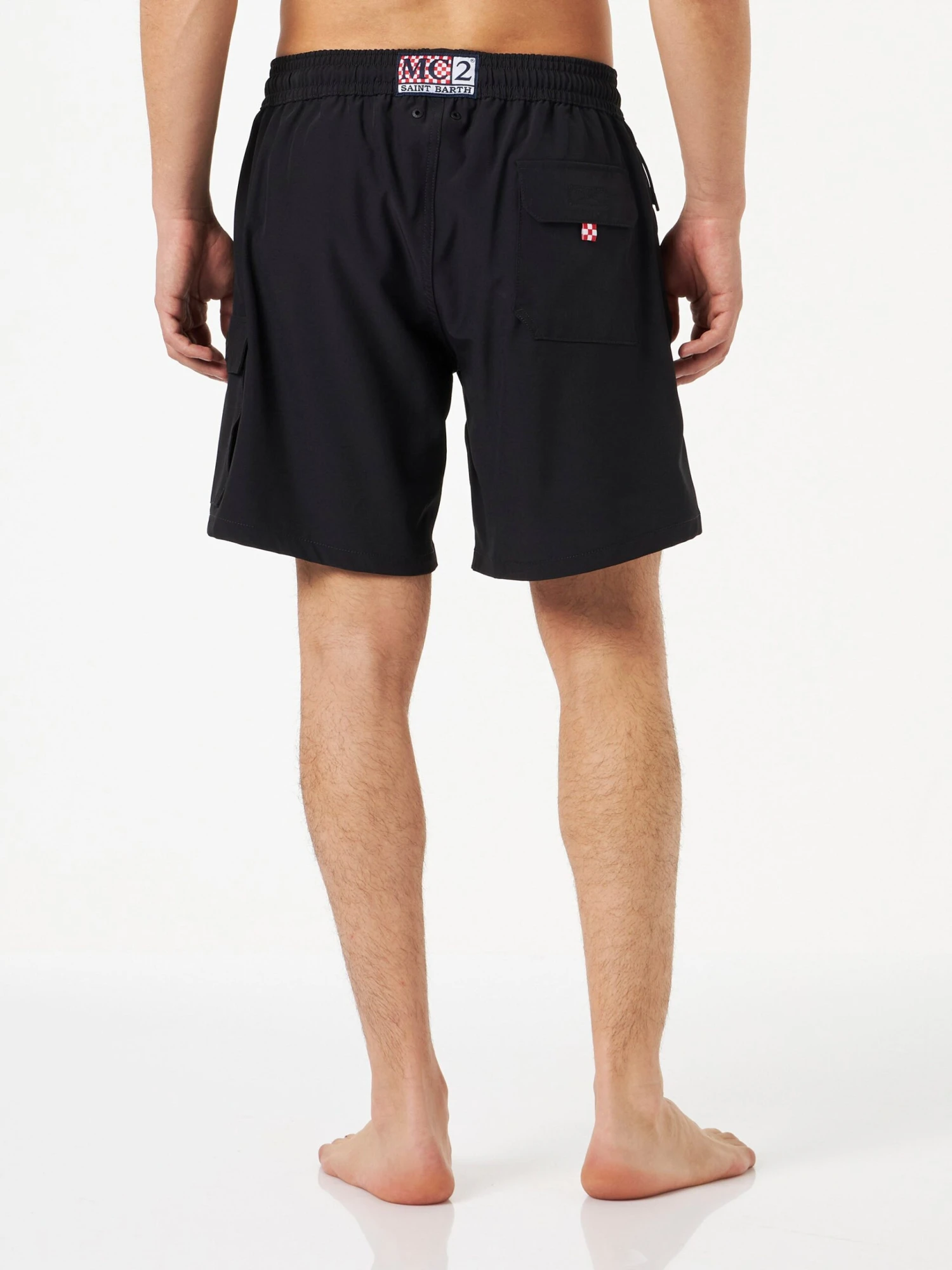 MC2 Saint Barth Man Comfort And Stretch Black Swim Shorts 6 MC2 Saint Barth Man Comfort And Stretch Black Swim Shorts - Image 4
