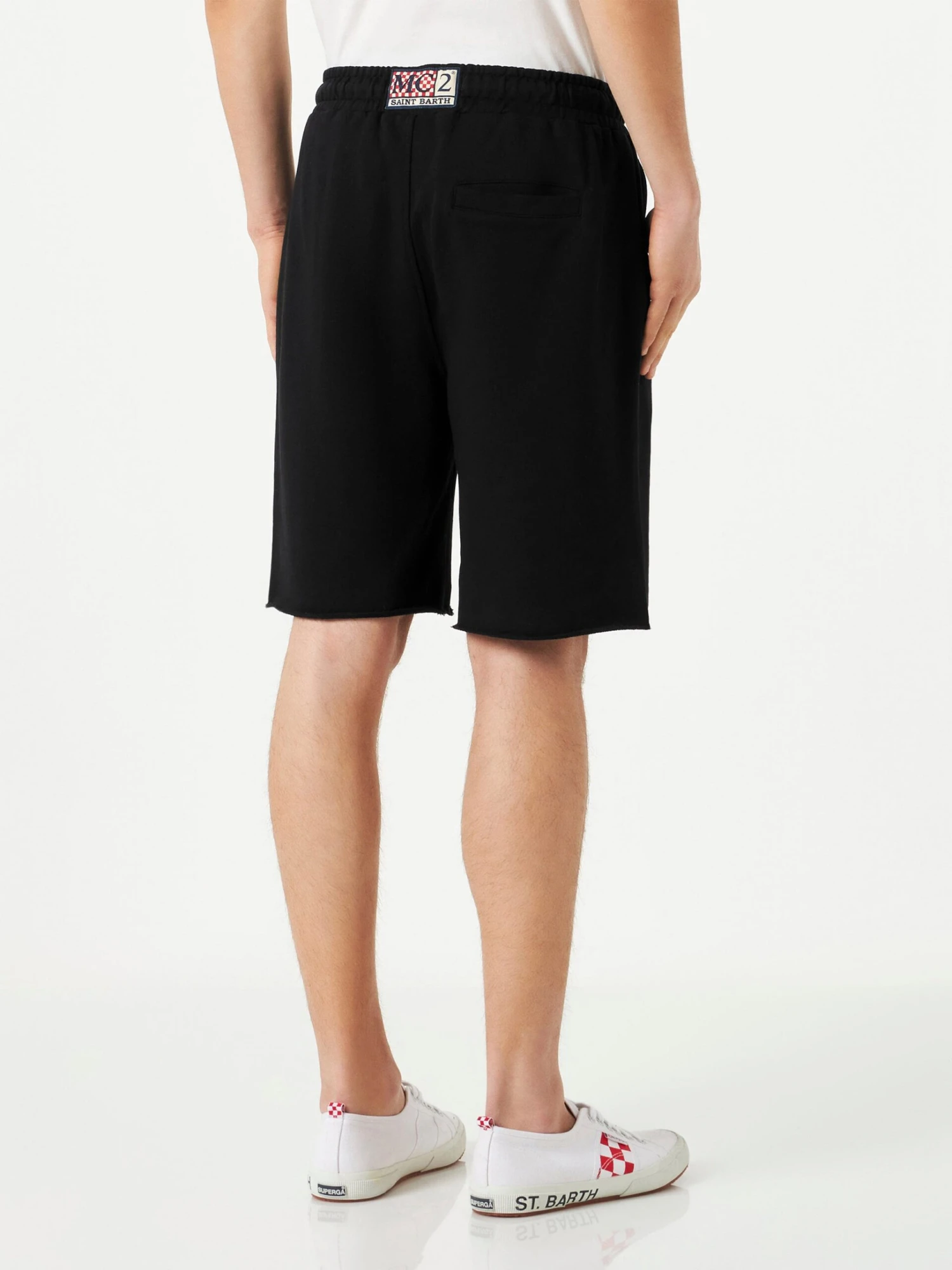 MC2 Saint Barth Man Black Cotton Bermuda 4 MC2 Saint Barth Man Black Cotton Bermuda - Image 2