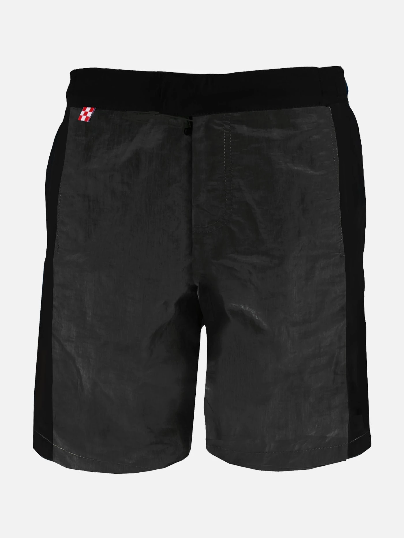 Check Swim Shorts With Contrast Lateral Band 3 Check Swim Shorts With Contrast Lateral Band