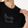 MC2 Saint Barth Woman Cotton T-shirt With Bride Girl Rhinestone Embroidery