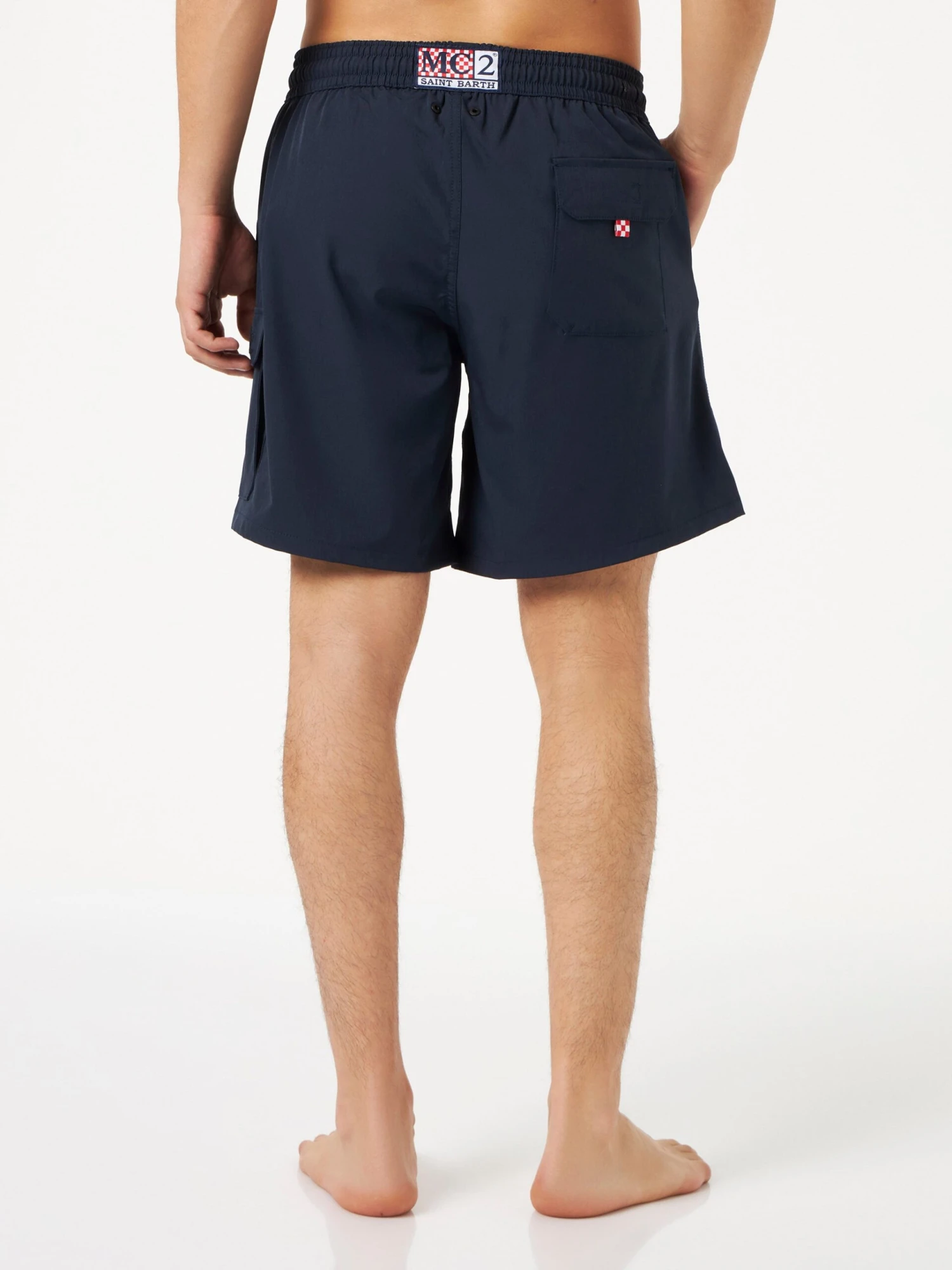 MC2 Saint Barth Man Blue Navy Comfort And Stretch Swim Shorts 6 MC2 Saint Barth Man Blue Navy Comfort And Stretch Swim Shorts - Image 4