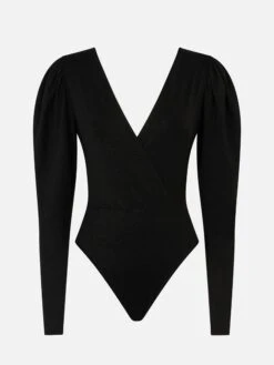 Knitted Glitter Black One Piece Swimsuit / Bodywear