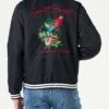 MC2 Saint Barth Man Blue Navy Jacket With Parrots Embroidery -MC2 Saint Barth Shop bomber embroidery saint barth man 2
