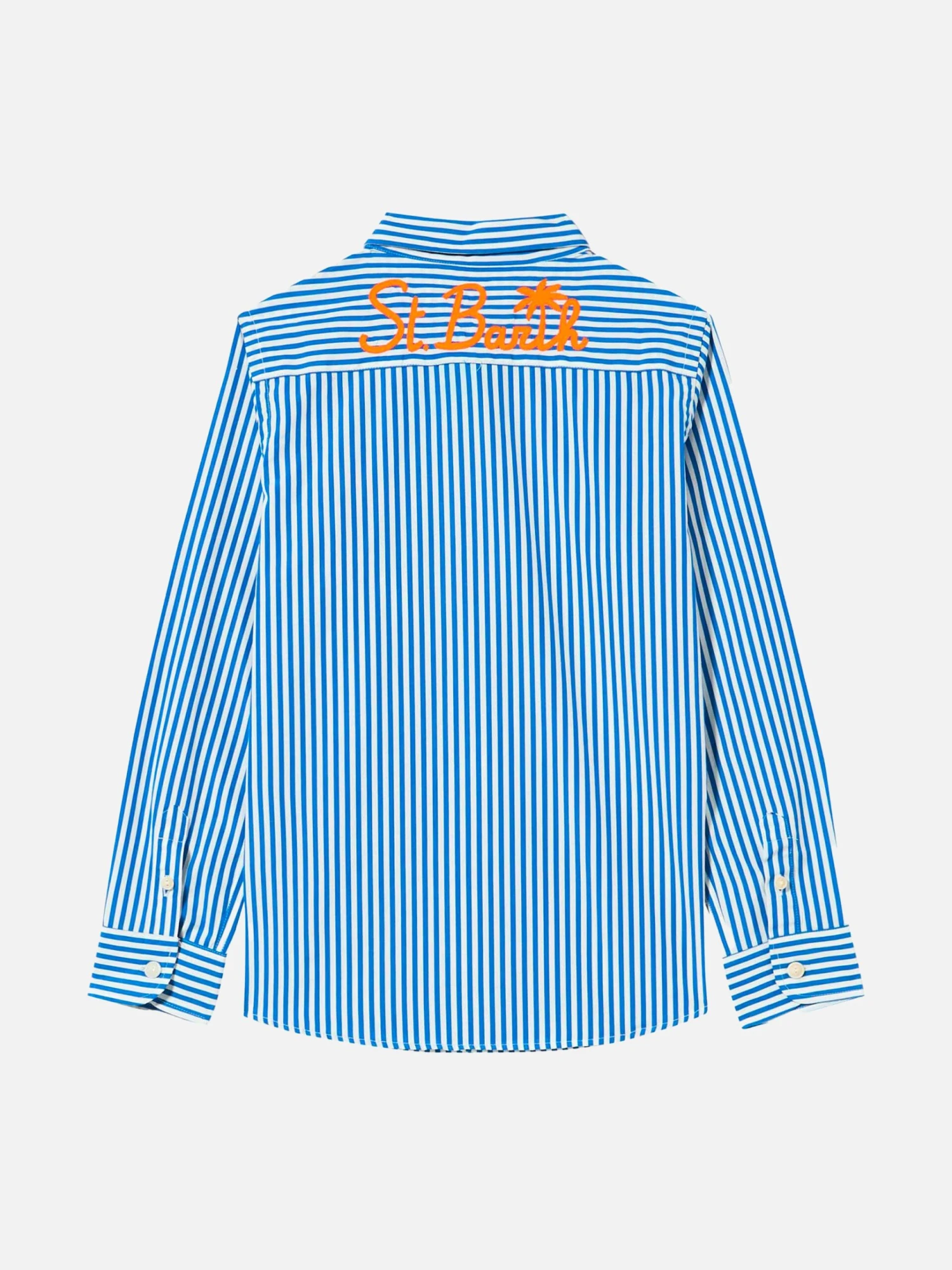 MC2 Saint Barth Striped Cotton Kid Shirt Agnes 5 MC2 Saint Barth Striped Cotton Kid Shirt Agnes - Image 3