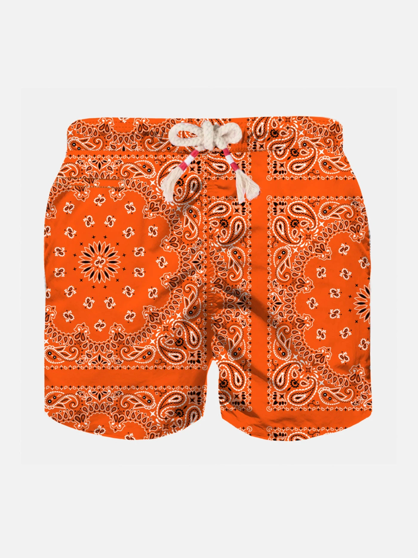 MC2 Saint Barth Boy Swim Shorts With Orange Bandanna Print 3 MC2 Saint Barth Boy Swim Shorts With Orange Bandanna Print